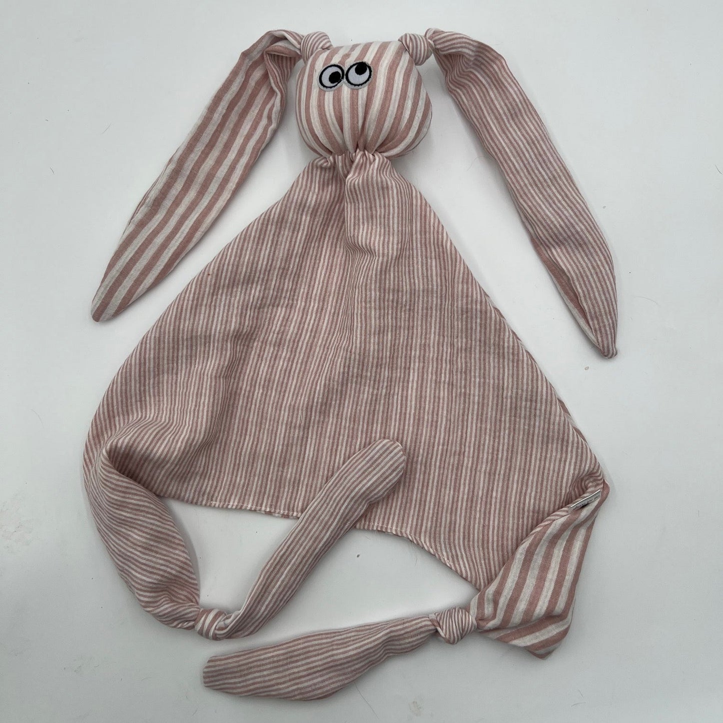 🐰 CRAZY LAPINOU - Doudou géant tout doux rayure rose ou vert