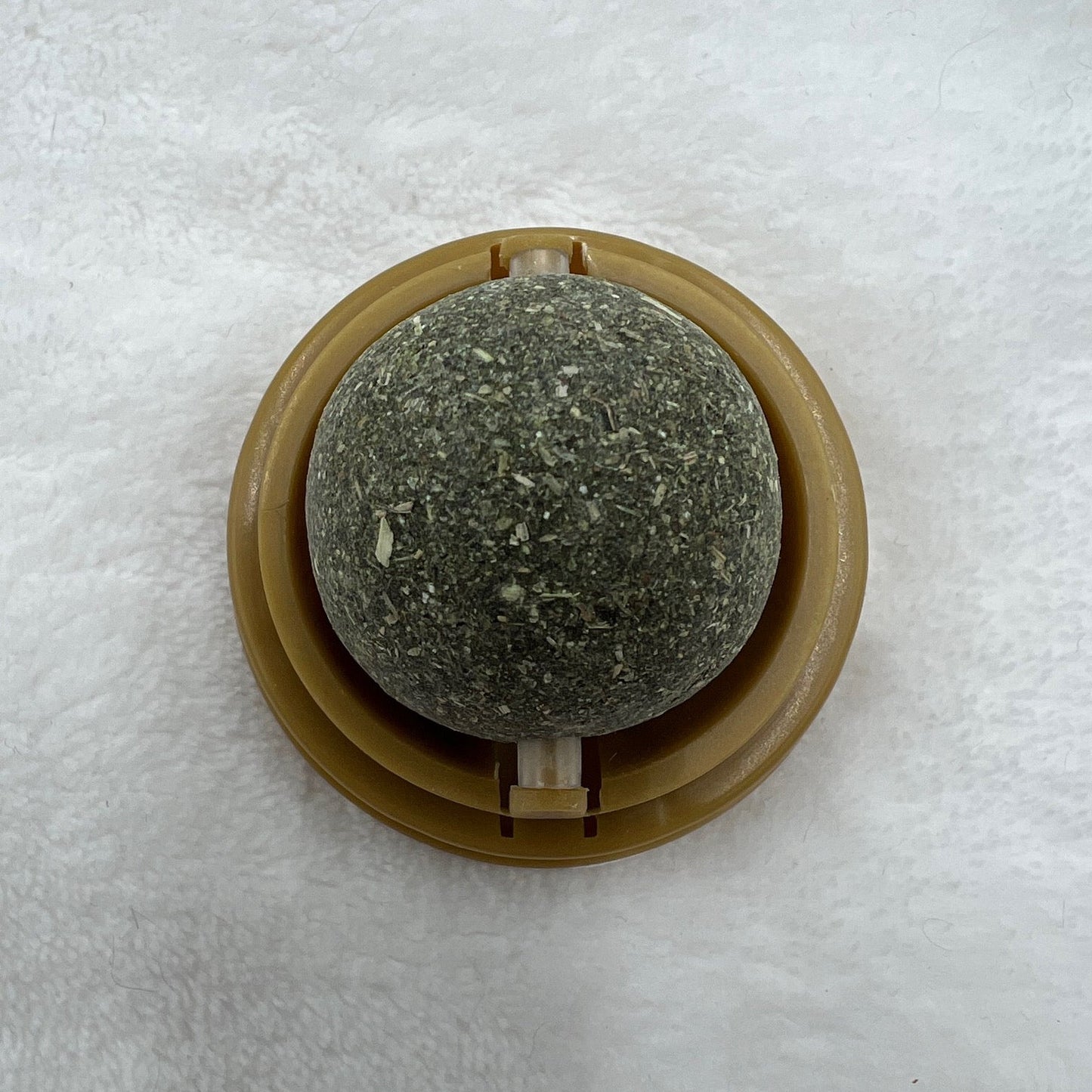 BALLE ROTATIVE D'HERBE A CHAT -  Compressée avec Socle Adhésif