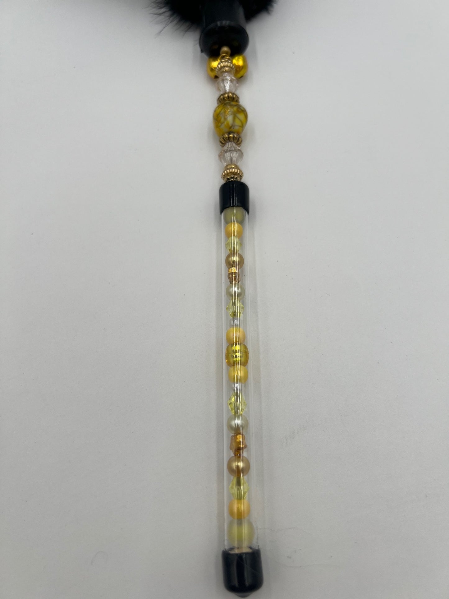 PLUMEAU BIJOU - Collection perle G jaune