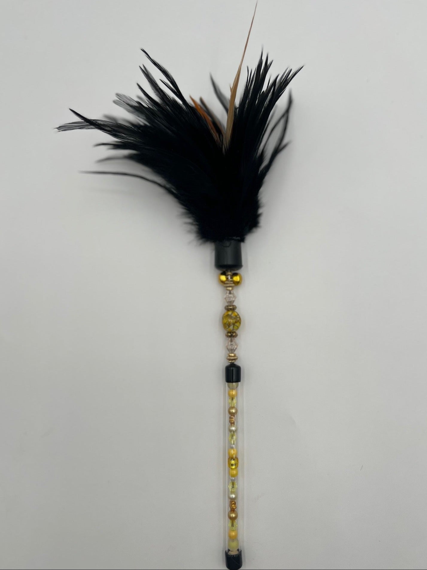 PLUMEAU BIJOU - Collection perle G jaune