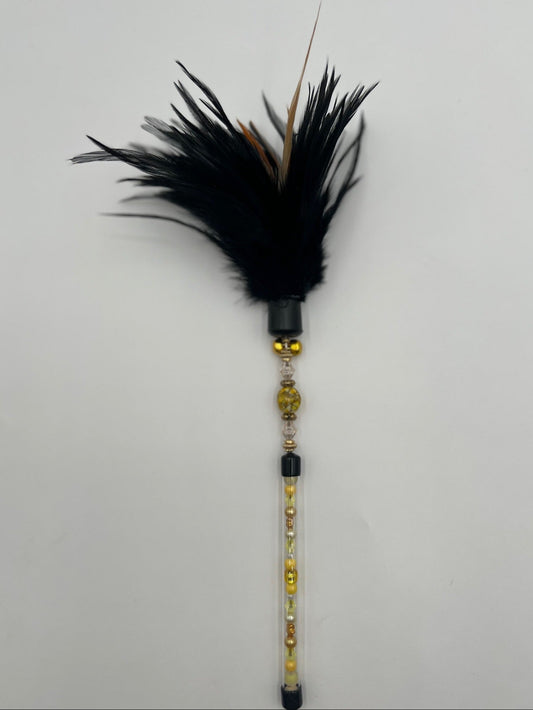 PLUMEAU BIJOU - Collection perle G jaune