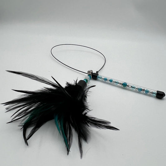 PLUMEAU SWING - Bleu vert & argent