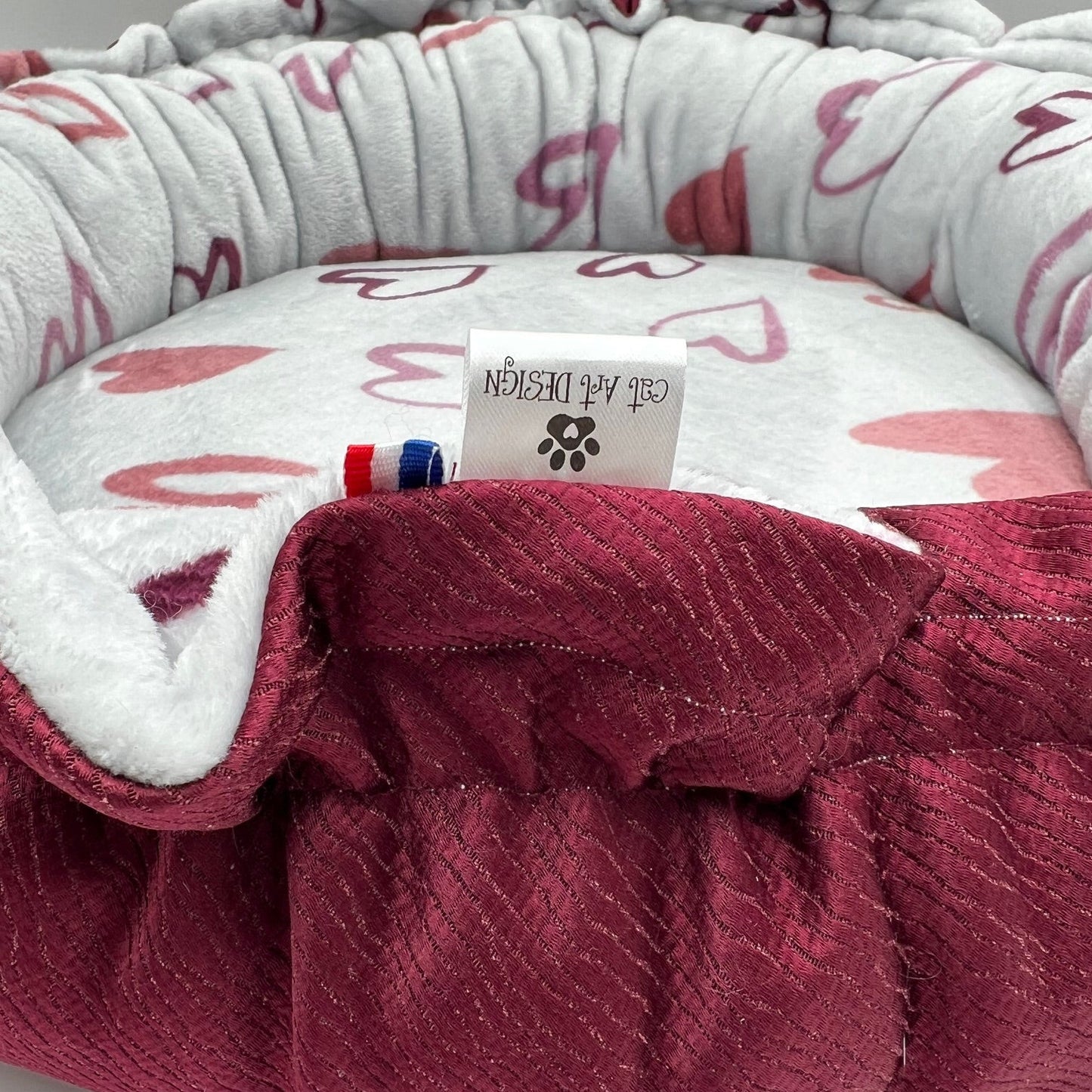 ROSALI Coussin St Felix gris coeur prune