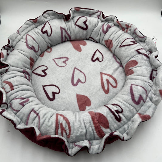 ROSALI Coussin St Felix gris coeur prune