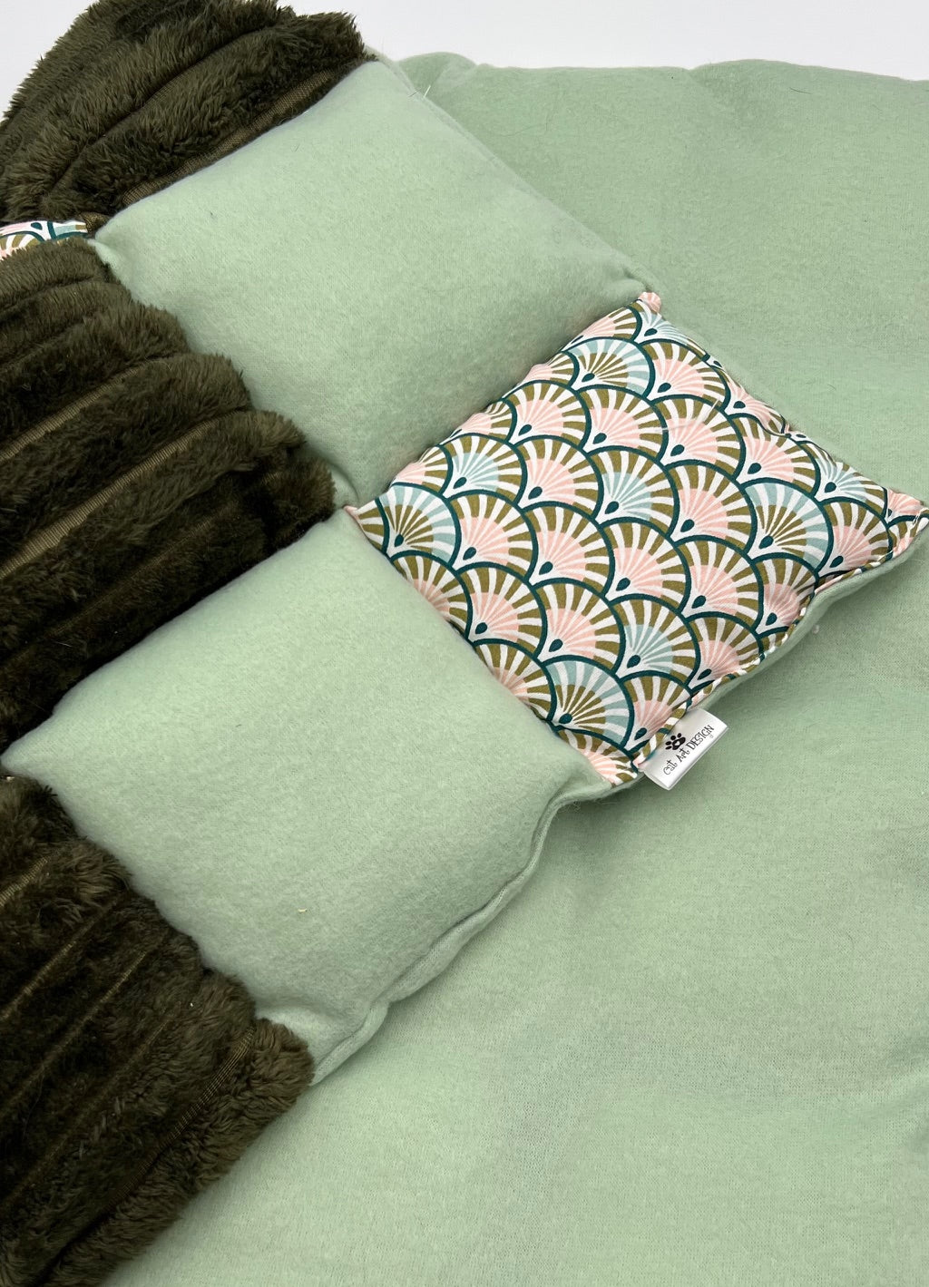 TAPIPUFF 50 X 70 cm Shell vert diagonal