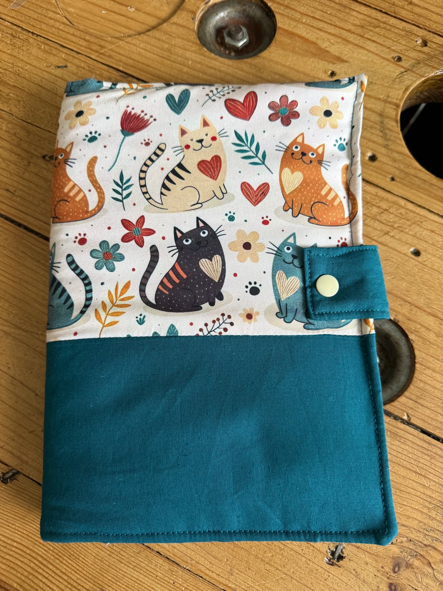 POCHETTE AZELE - Catflower / bleu canard