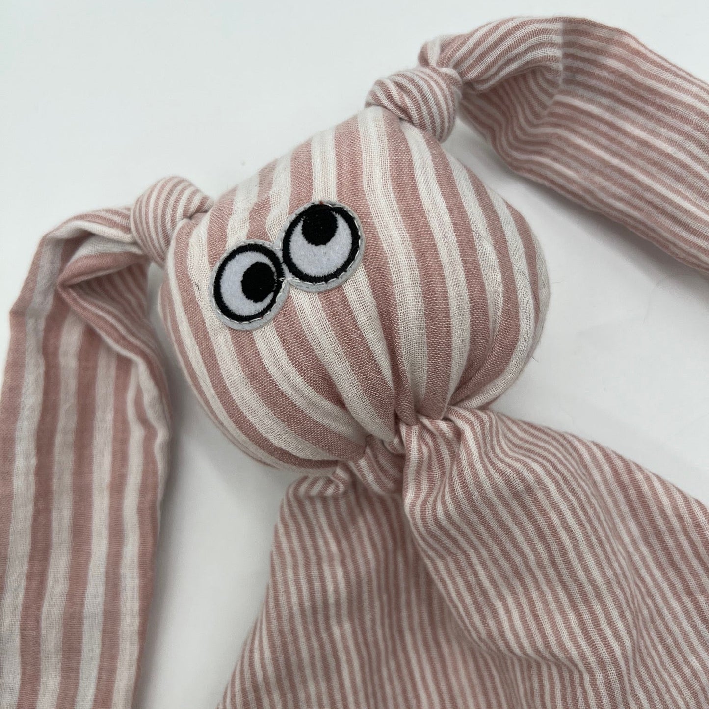 🐰 CRAZY LAPINOU - Doudou géant tout doux rayure rose ou vert