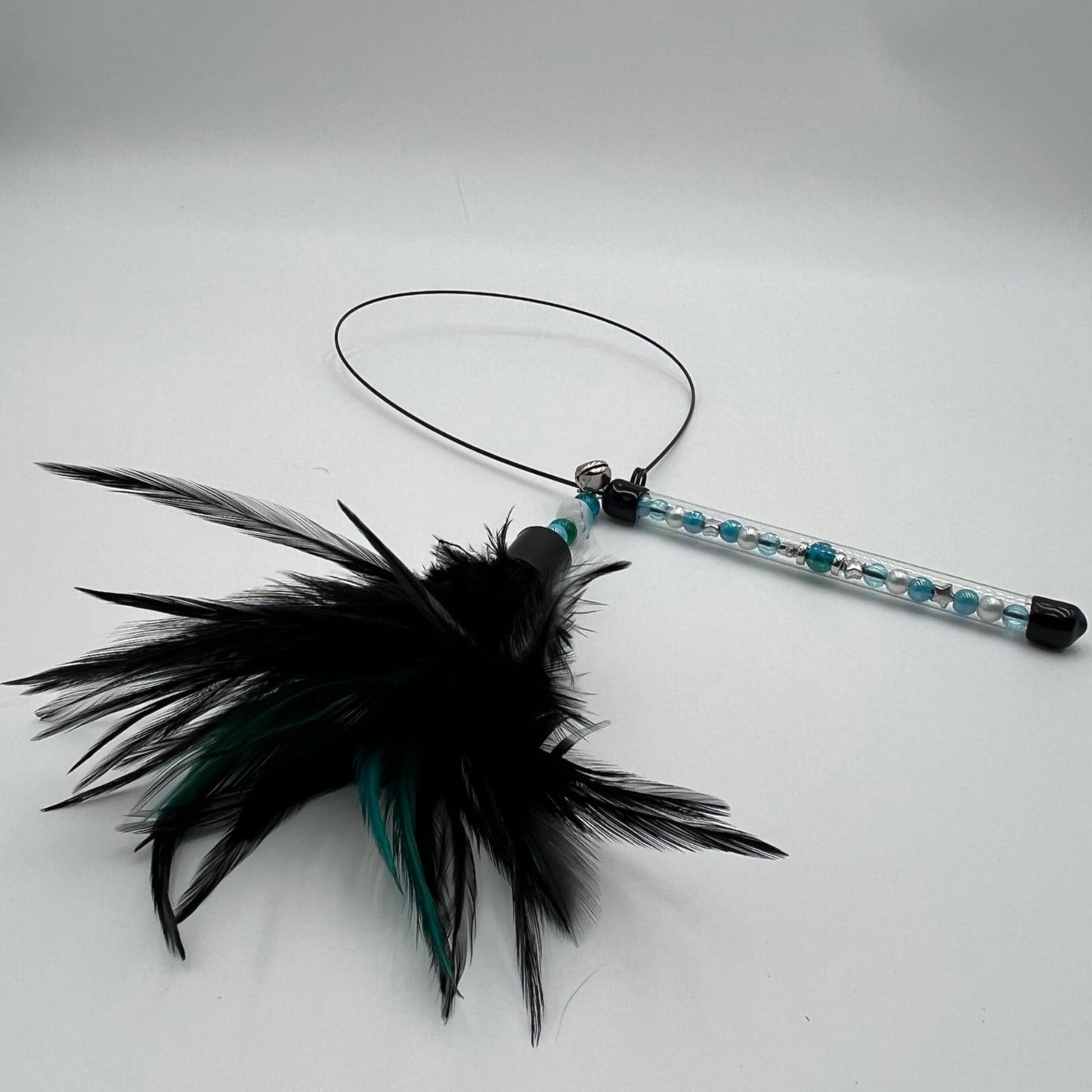 PLUMEAU SWING - Bleu vert & argent