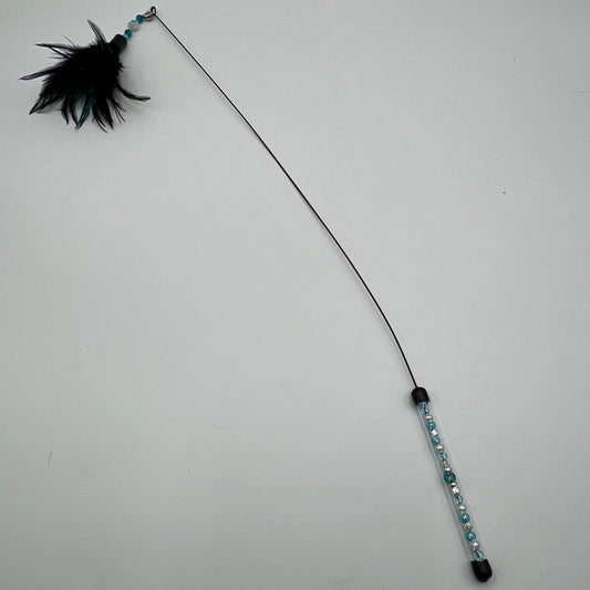 PLUMEAU SWING - Bleu vert & argent