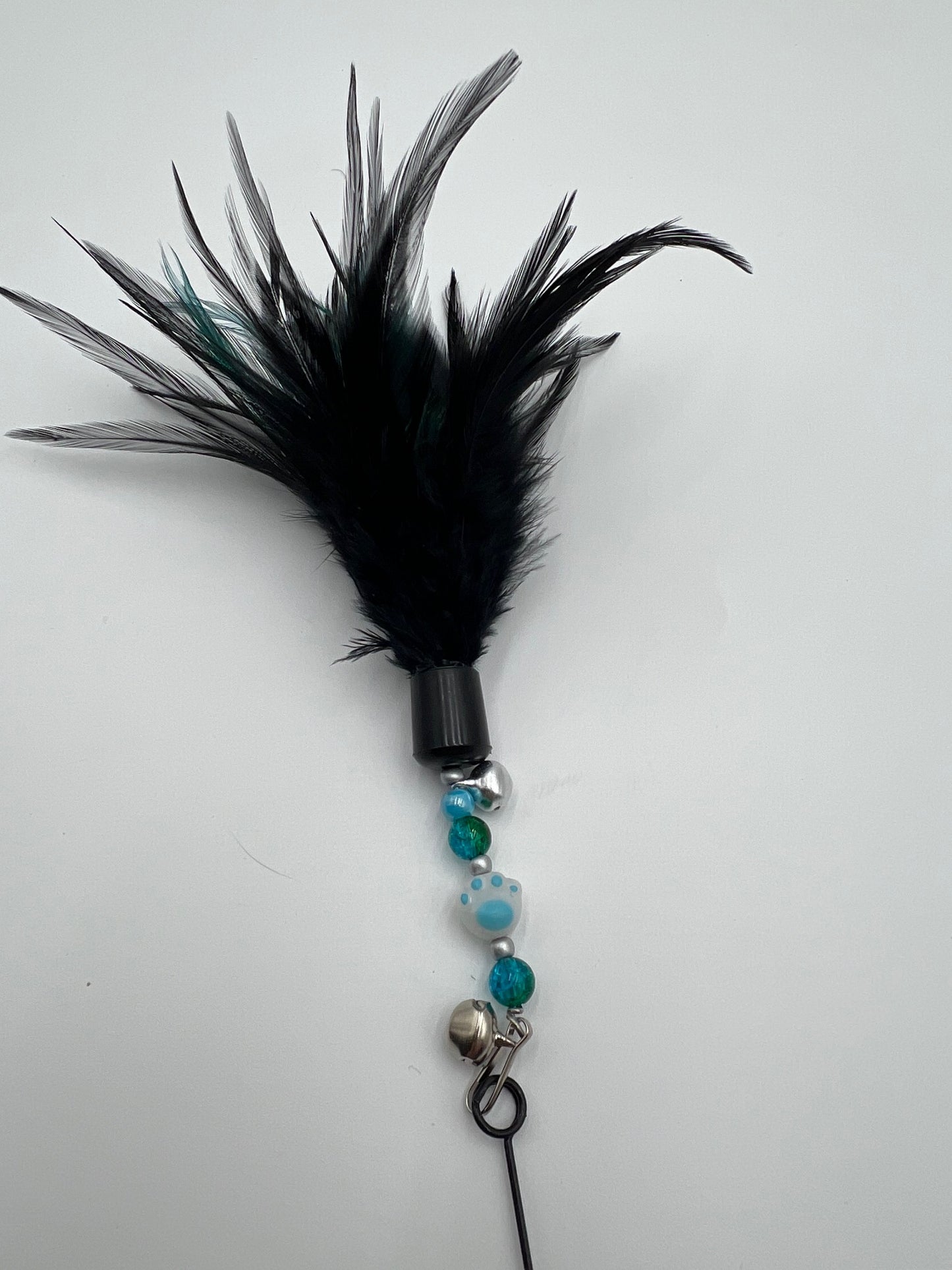 PLUMEAU SWING - Bleu vert & argent