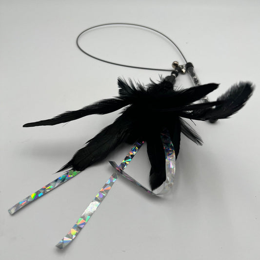 PLUMEAU SWING - Noir & argent