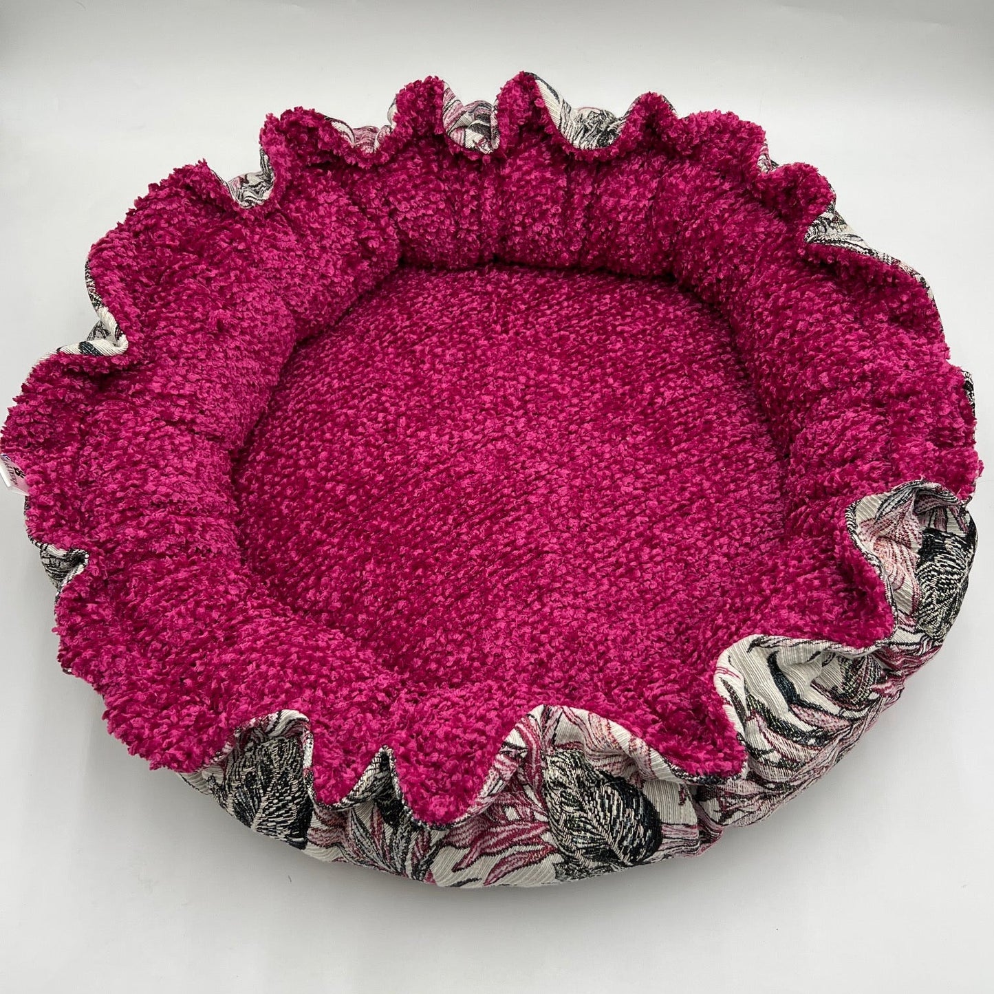 ROSALI Fuchsia leaf jacquard cushion