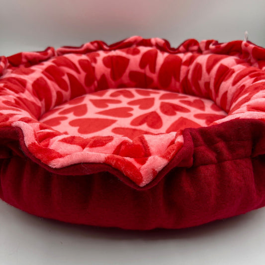 ROSALI Coussin St Felix rose coeur rouge