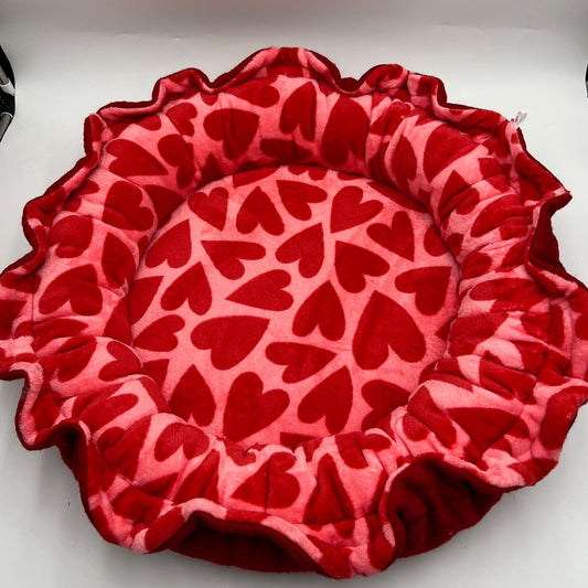 ROSALI Coussin St Felix rose coeur rouge