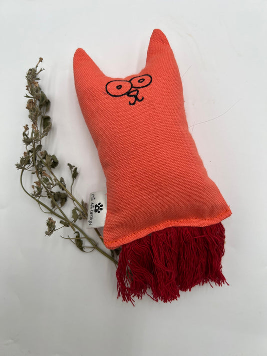 TIMINOU - Petit chat malin à l'herbe à chat corail