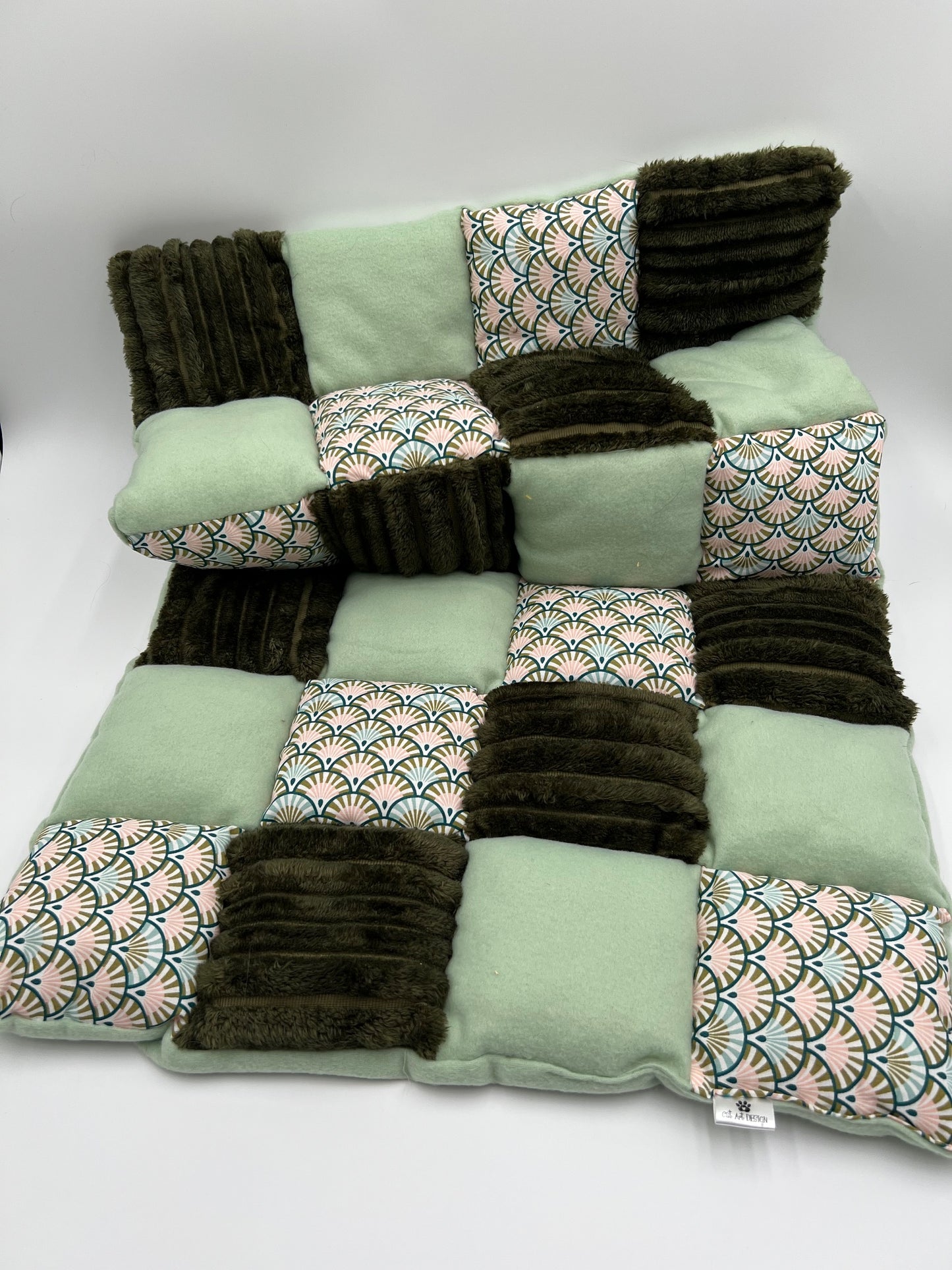 TAPIPUFF 50 X 70 cm Shell vert diagonal